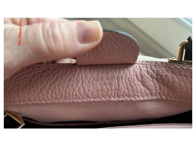 Borsa Louis Vuitton Brittany Damier Ebene Pelle Rosa - vista 12