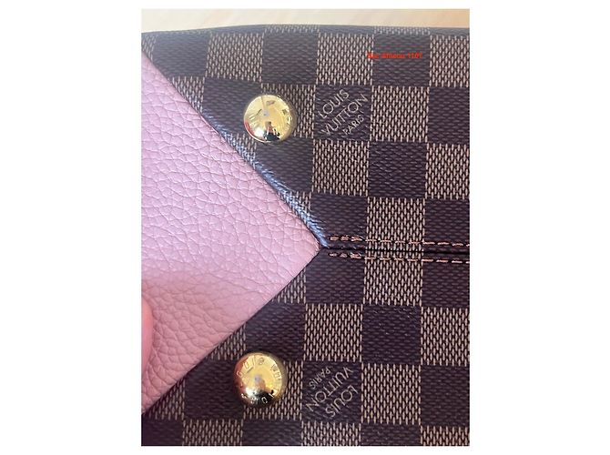 Borsa Louis Vuitton Brittany Damier Ebene Pelle Rosa - vista 9
