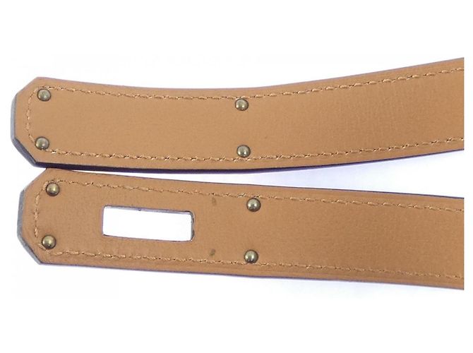 Hermès Hermes Kelly Samt Gürtel 18mm Marineblau - Ansicht 3