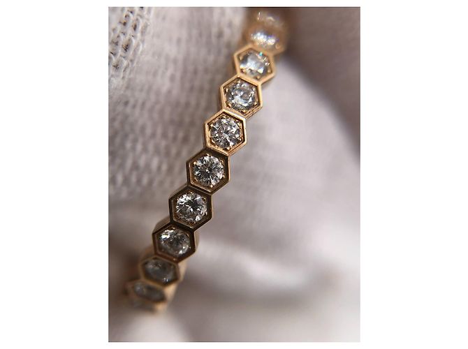 Anello Chaumet in oro rosa e diamanti D'oro - vista 10