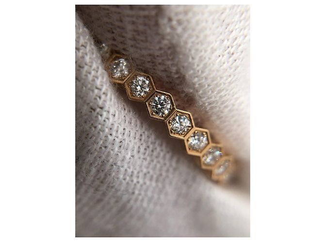 Anello Chaumet in oro rosa e diamanti D'oro - vista 8
