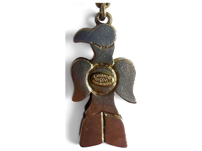 Seltene Chanel 07A CC Aztekenvogel Mehrfarbige Gripoix Stein Ohrringe - Ansicht 7