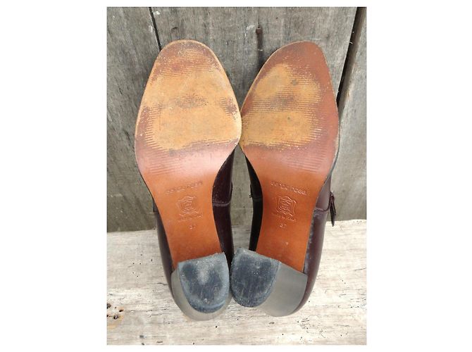 Botines Sergio Rossi Horse de piel marrón Castaño - vista 5