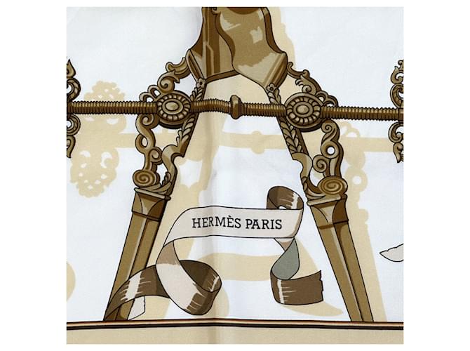 Silk In Bufanda de seda beige Hermès - vista 3
