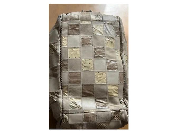 Edizione Limitata "Patchwork Esotico" Borsa "Bowling Bag" Convertibile Esclusiva di Dolce & Gabbana. Beige Taupe Marrone chiaro - vista 5