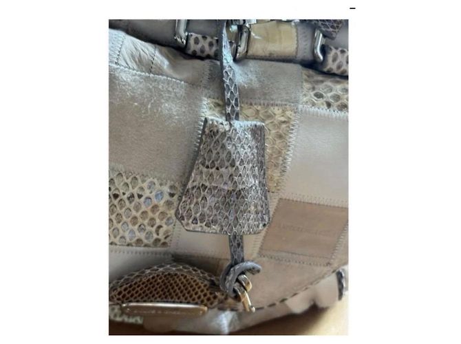 Edizione Limitata "Patchwork Esotico" Borsa "Bowling Bag" Convertibile Esclusiva di Dolce & Gabbana. Beige Taupe Marrone chiaro - vista 6
