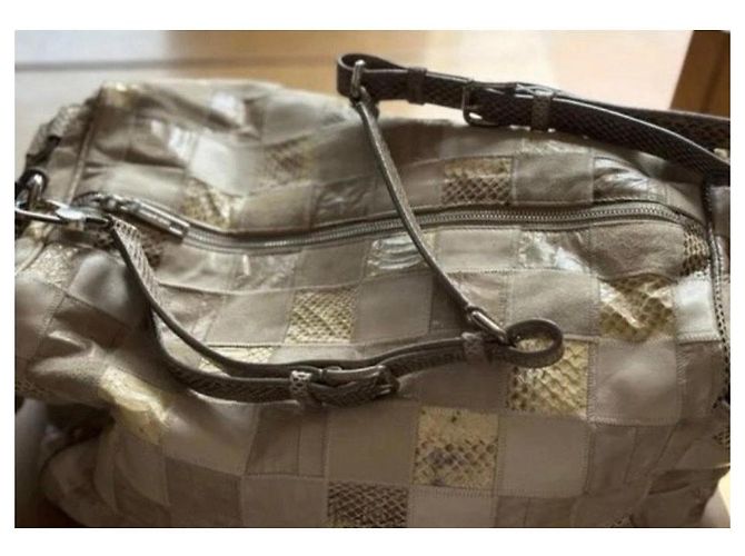 Edizione Limitata "Patchwork Esotico" Borsa "Bowling Bag" Convertibile Esclusiva di Dolce & Gabbana. Beige Taupe Marrone chiaro - vista 7