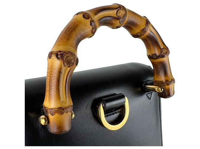 Borsa a spalla in pelle nera Gucci Nero - vista 10