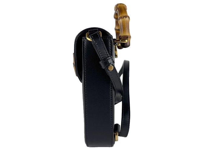 Borsa a spalla in pelle nera Gucci Nero - vista 2