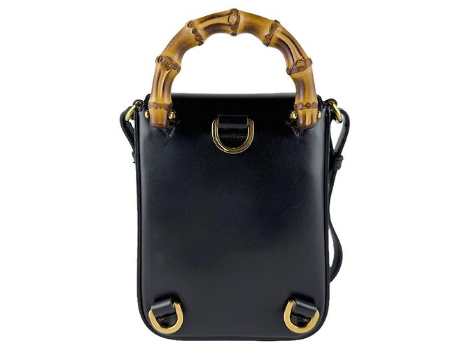 Borsa a spalla in pelle nera Gucci Nero - vista 3