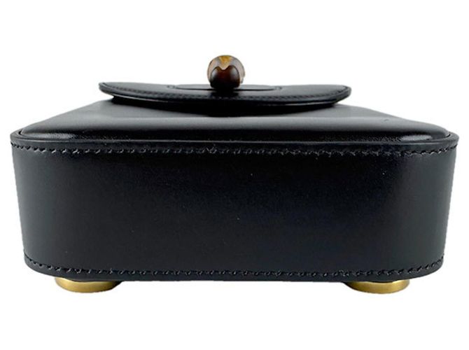 Borsa a spalla in pelle nera Gucci Nero - vista 4