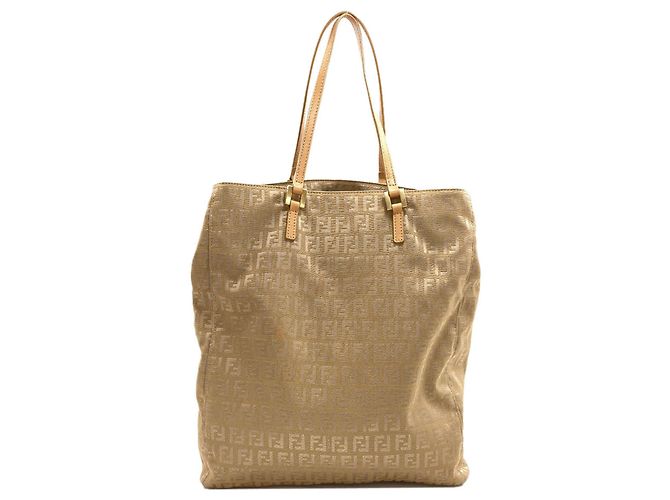 Fendi Zucca-Muster Canvas-Handtasche Braun - Ansicht 2