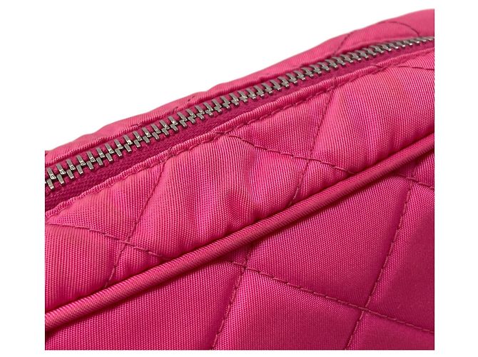 Borsa a Spalla Prada Tessuto Inpunto 2 Vie Rosa - vista 11