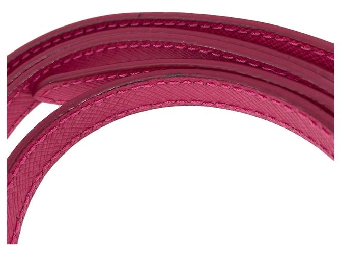 Borsa a Spalla Prada Tessuto Inpunto 2 Vie Rosa - vista 17