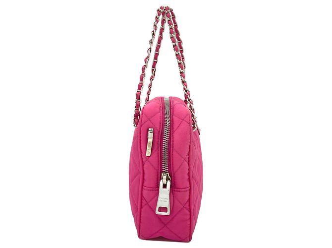 Borsa a Spalla Prada Tessuto Inpunto 2 Vie Rosa - vista 3