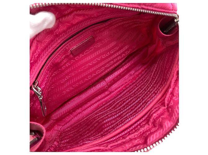 Borsa a Spalla Prada Tessuto Inpunto 2 Vie Rosa - vista 5