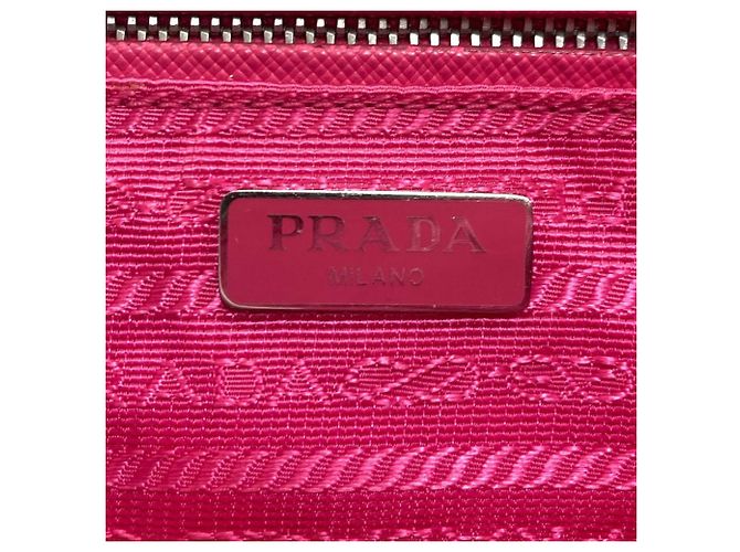 Borsa a Spalla Prada Tessuto Inpunto 2 Vie Rosa - vista 6