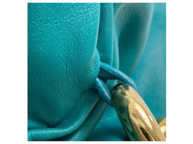 Grüne Leder-Schultertasche von Bottega Veneta - Ansicht 14