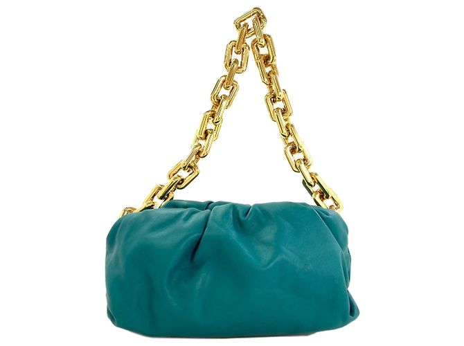 Grüne Leder-Schultertasche von Bottega Veneta - Ansicht 2