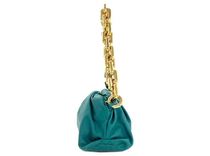 Grüne Leder-Schultertasche von Bottega Veneta - Ansicht 3