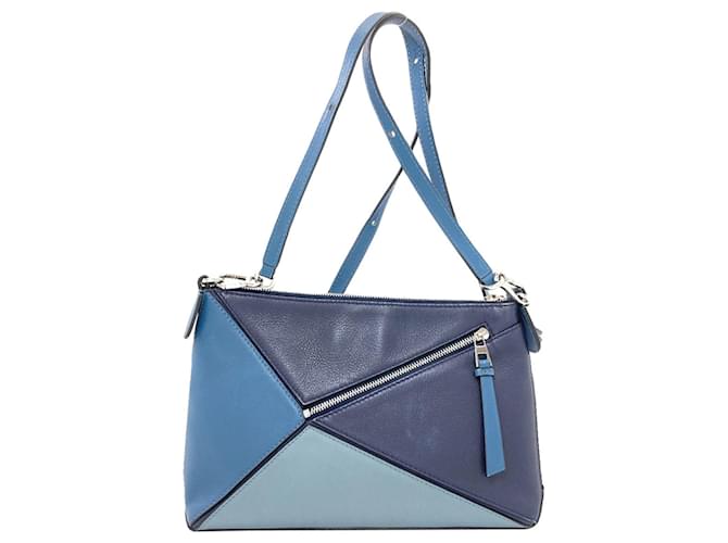 Borsa a Spalla Puzzle Loewe Blu - vista 2