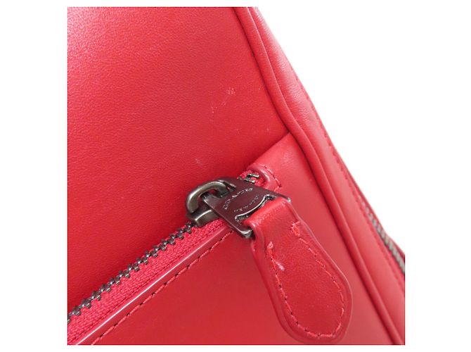 Mochila/Daypack Conversível Coach C6877 Graham em Couro Vermelho - vista 17