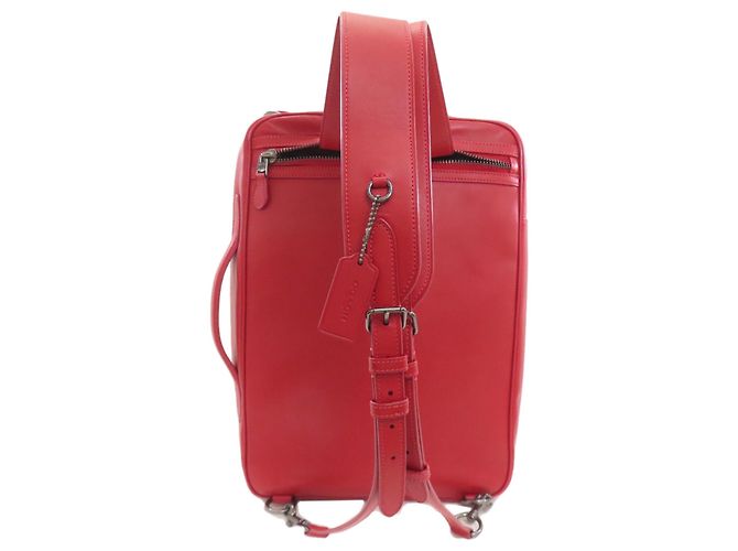 Mochila/Daypack Conversível Coach C6877 Graham em Couro Vermelho - vista 2