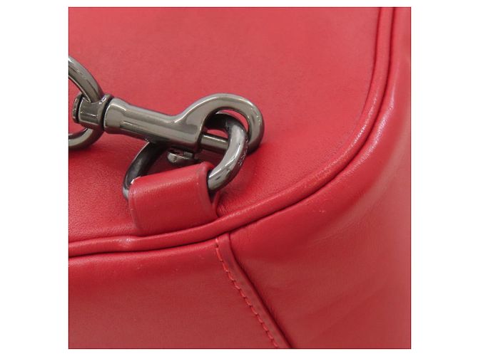 Mochila/Daypack Conversível Coach C6877 Graham em Couro Vermelho - vista 30