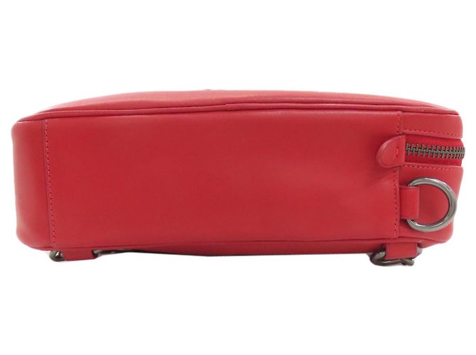 Mochila/Daypack Conversível Coach C6877 Graham em Couro Vermelho - vista 4