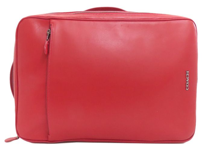 Mochila/Daypack Conversível Coach C6877 Graham em Couro Vermelho - vista 5