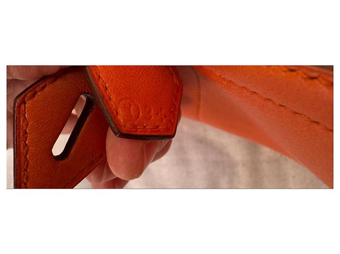 Borsa Hermès Bolide 31 in pelle arancione - vista 14