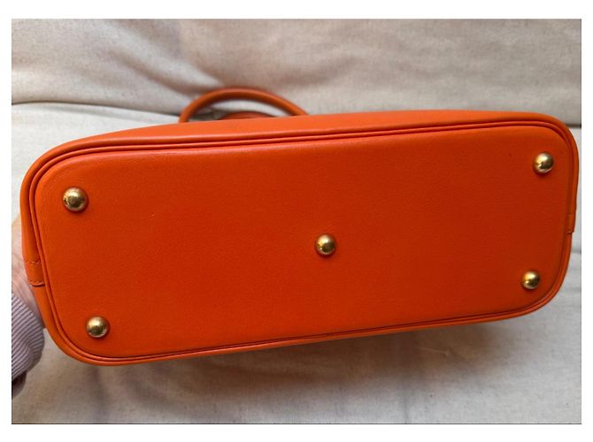 Borsa Hermès Bolide 31 in pelle arancione - vista 7