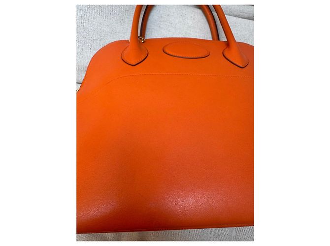 Borsa Hermès Bolide 31 in pelle arancione - vista 8