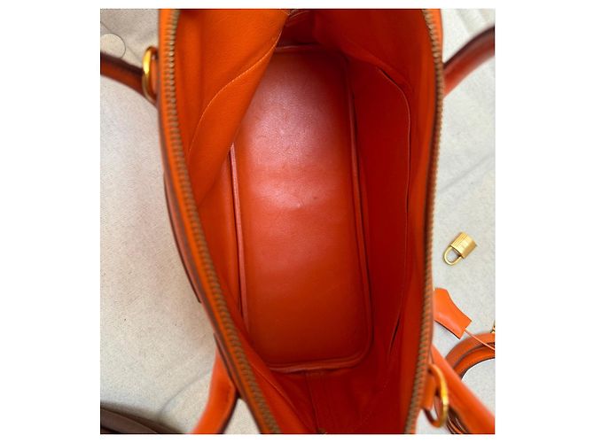 Borsa Hermès Bolide 31 in pelle arancione - vista 9