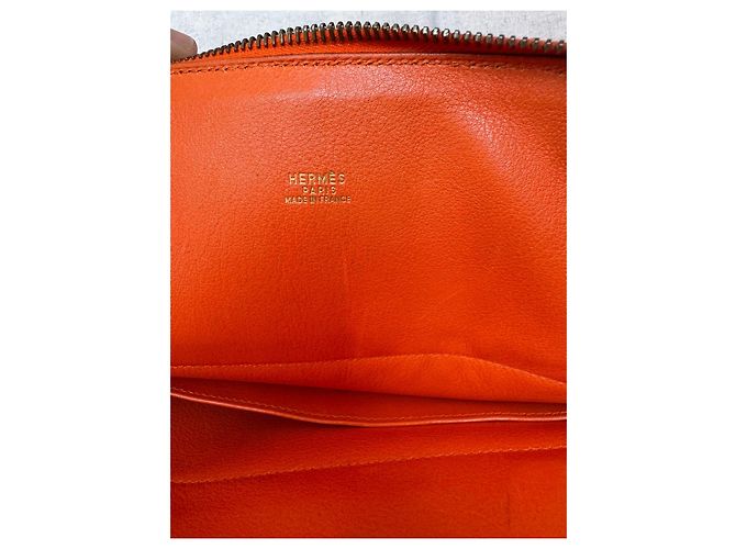 Borsa Hermès Bolide 31 in pelle arancione - vista 10