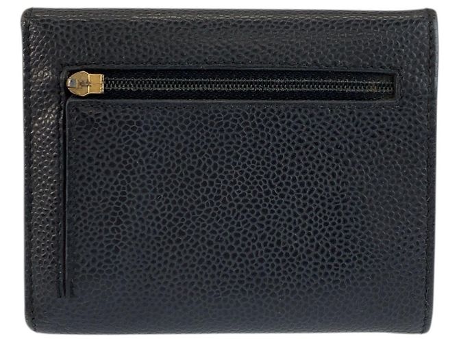 Cartera plegable de cuero negro Chanel Coco Mark - vista 2