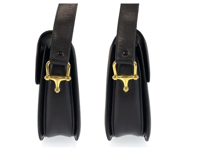 Céline Borsa a spalla in pelle nera Celine Carriage Hardware Nero - vista 7