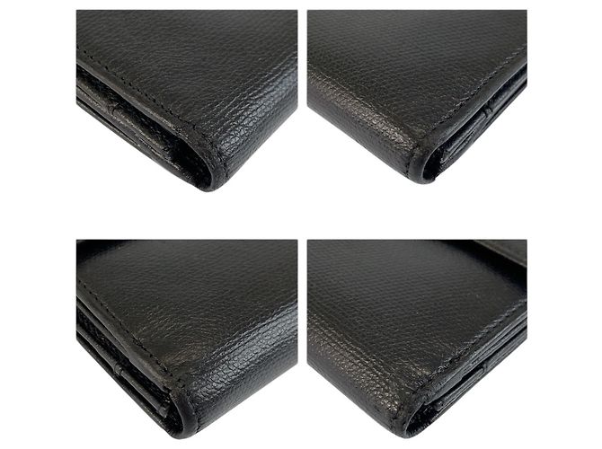 Schwarze Leder lange Brieftasche Chanel Coco Button - Ansicht 7