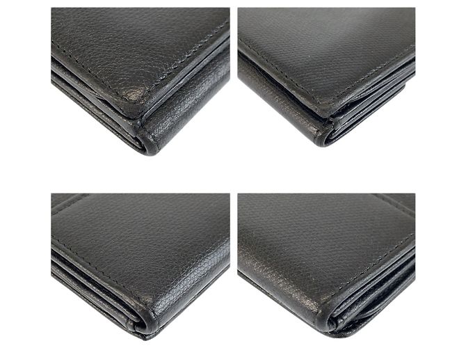 Schwarze Leder lange Brieftasche Chanel Coco Button - Ansicht 8