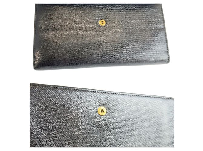 Schwarze Leder lange Brieftasche Chanel Coco Button - Ansicht 9