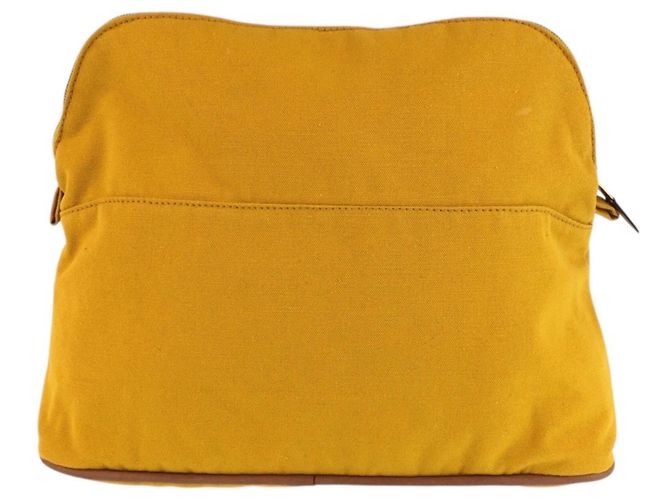 Pochette in tela Bolide di Hermès Giallo Senape - vista 2