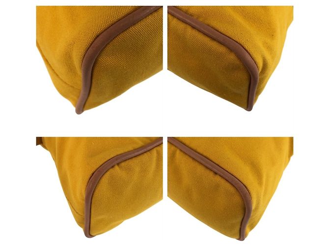 Pochette in tela Bolide di Hermès Giallo Senape - vista 3