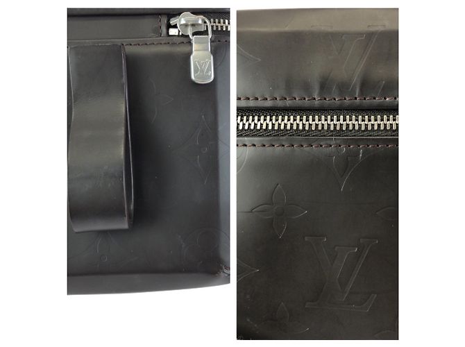Pochette Louis Vuitton Monogram Glacé Ray Marrone - vista 6