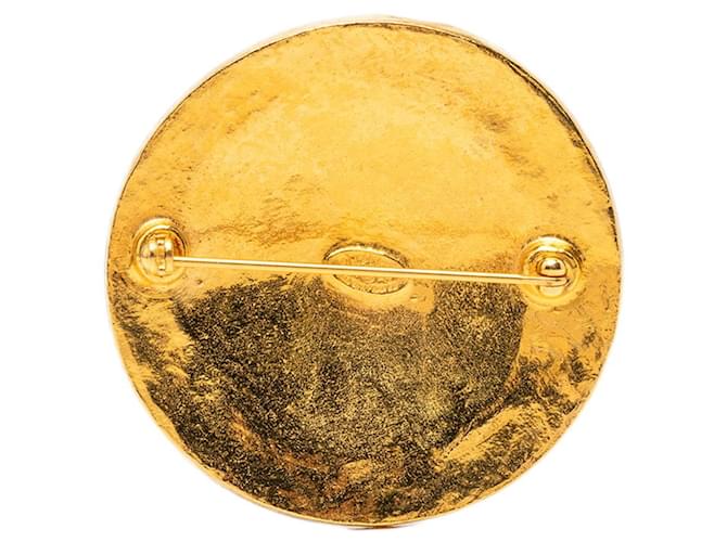 Spilla rotonda logo Coco Mark di Chanel D'oro - vista 2