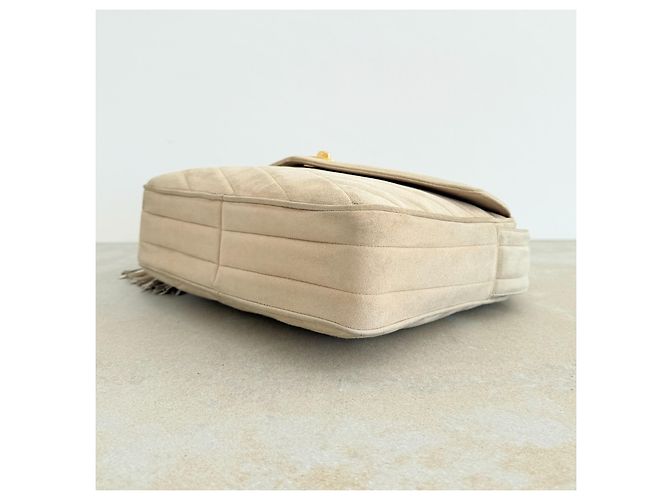 Maxi in suede vintage di Chanel Beige - vista 4