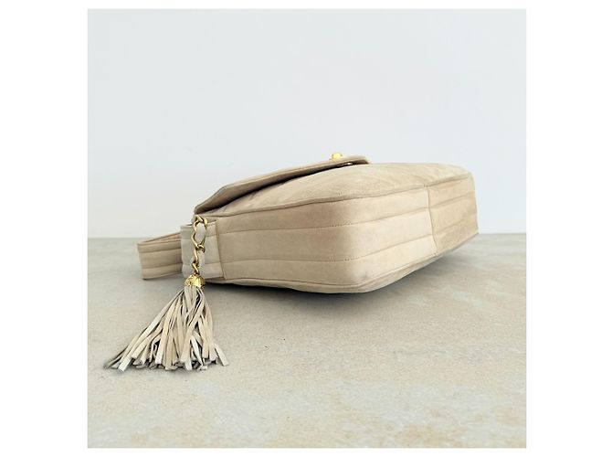 Maxi in suede vintage di Chanel Beige - vista 5