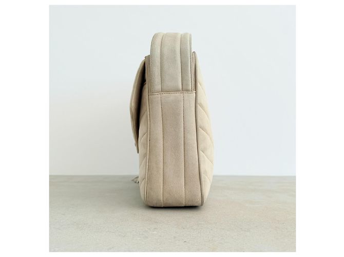Maxi in suede vintage di Chanel Beige - vista 8