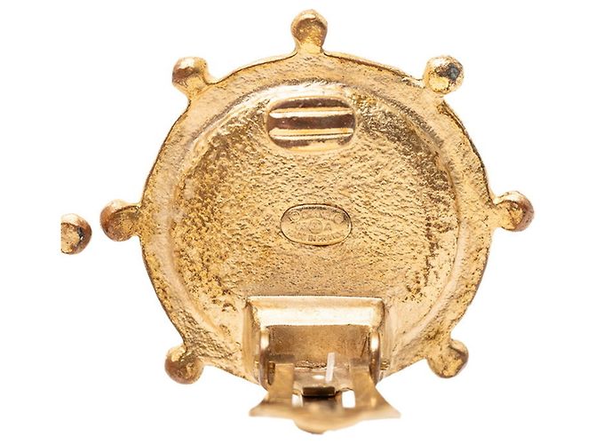 Chanel Coco Mark Strass Ohrringe Golden - Ansicht 3