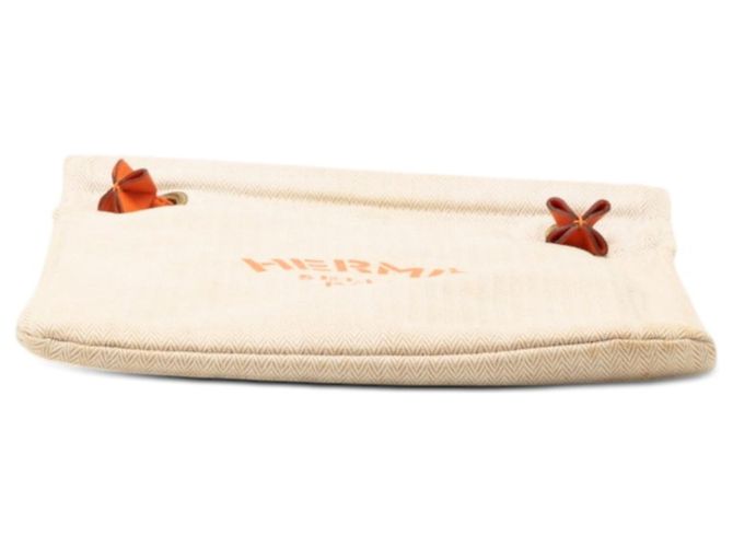 Borsa a Spalla Aline PM di Hermès Beige Arancione - vista 3