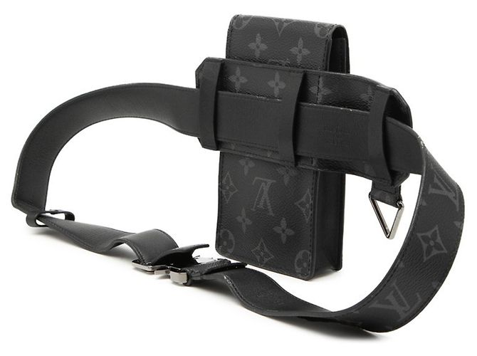 Pochette Utility Ceinture Monogram Eclipse Louis Vuitton Nero - vista 2